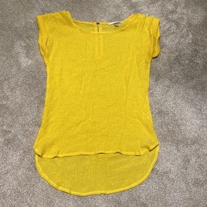 Maria Gabrielle S Yellow Hi Lo Tank Top